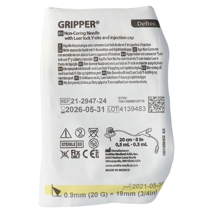 Gripper Aiguille 20g 19mm Y-site 1
