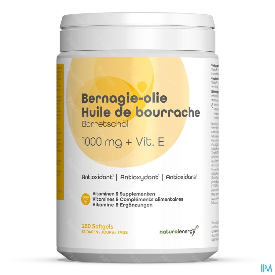 Natural Energy Huile Bourrache Caps 250