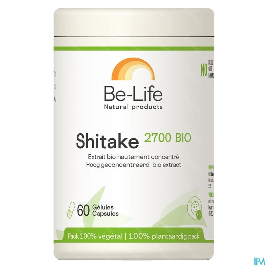 Be-Life Shitake 2700 Bio 60 Gélules Végétaliens