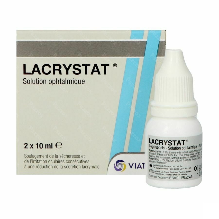 Lacrystat Collyre Fl 2x10ml Nf