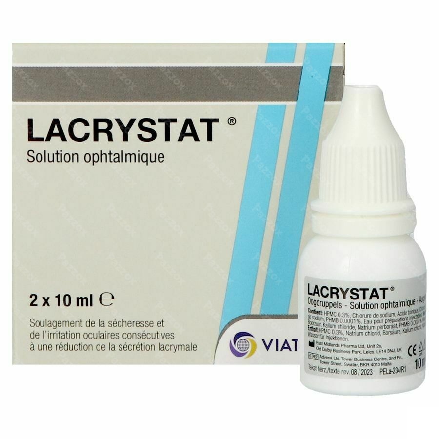 Lacrystat Collyre Fl 2x10ml Nf