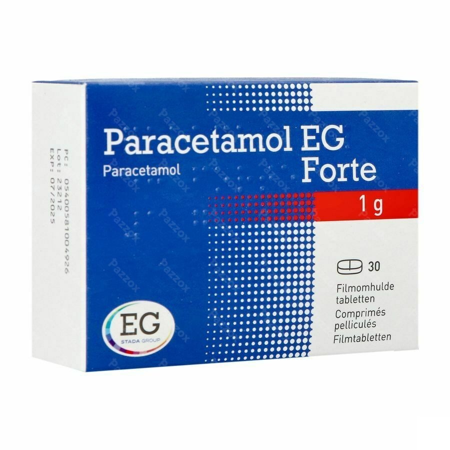 Paracetamol EG Forte 1G Comp Pell  30