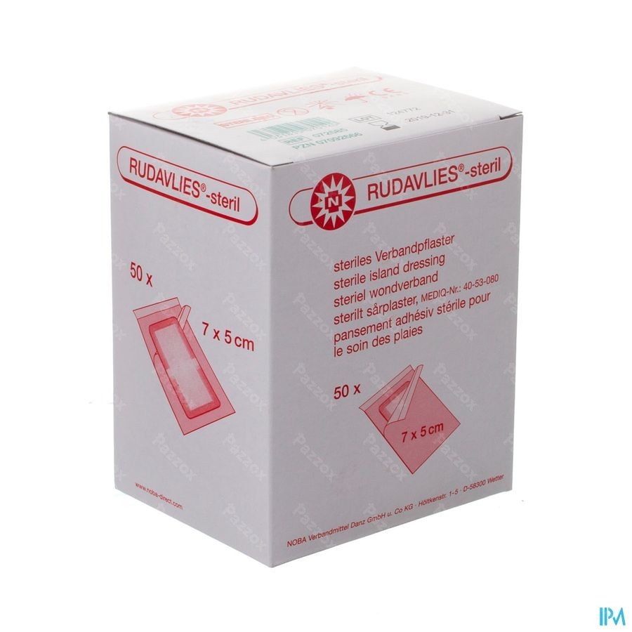 Noba Rudavlies Pans Sterile 5cmx 7cm 50 9280450