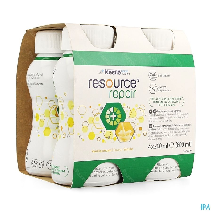 Resource Repair Vanille Bouteille 4x200ml