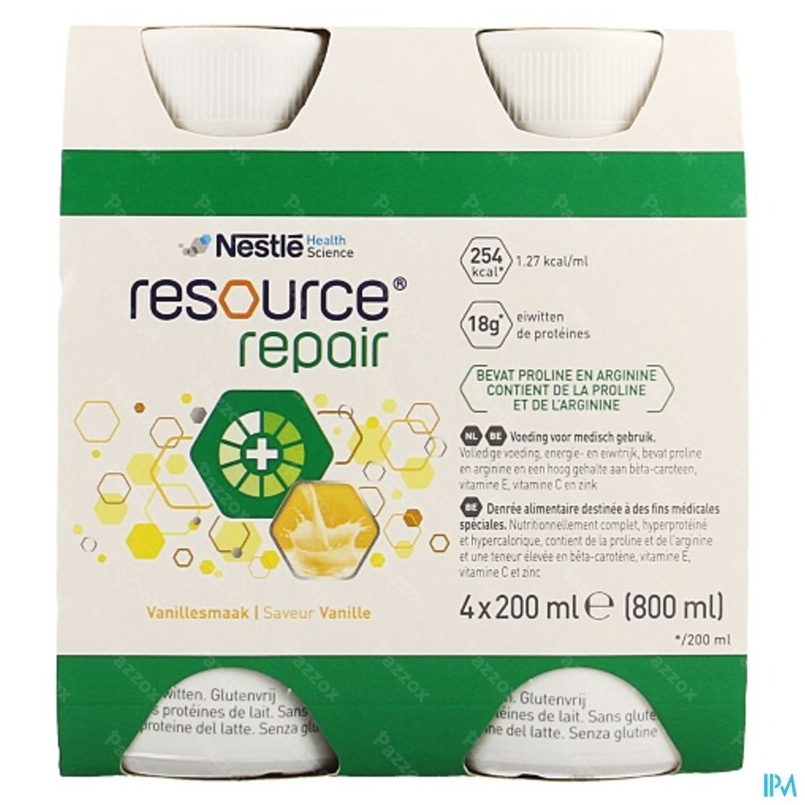 Resource Repair Vanille Bouteille 4x200ml