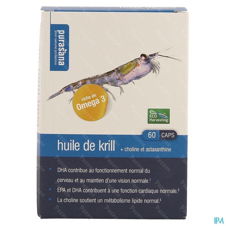 Purasana Eko Huile De Krill Blister Caps 60