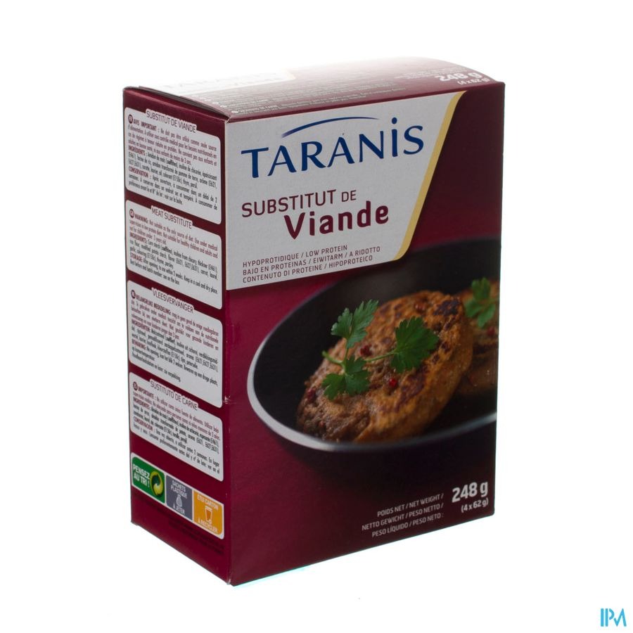 Taranis Substitut Viande 4x62g 4653 Revogan
