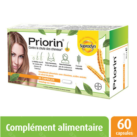 Priorin 60 Capsules Contre La Chute Des Cheveux Avec Biotine