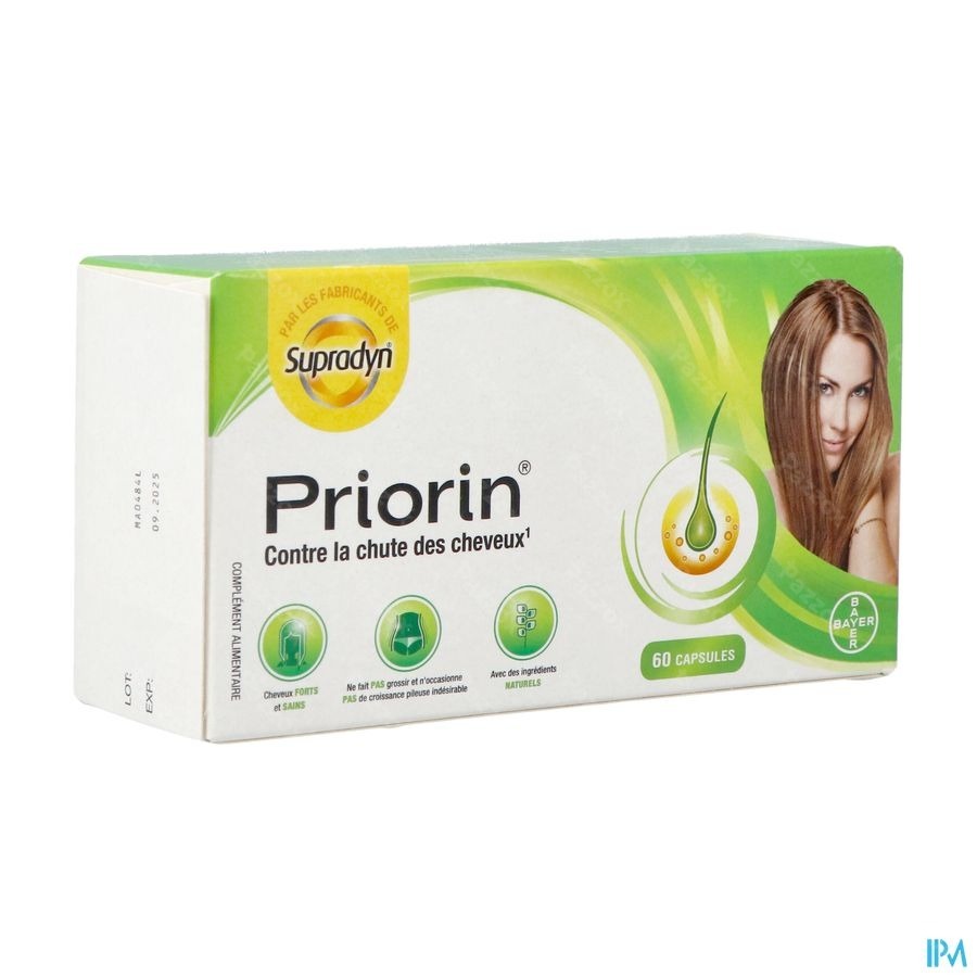 Priorin 60 Capsules Contre La Chute Des Cheveux Avec Biotine