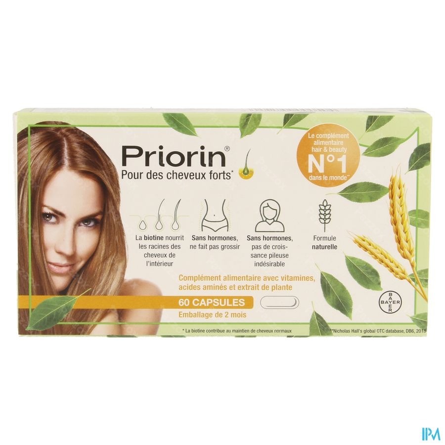 Priorin 60 Capsules Contre La Chute Des Cheveux Avec Biotine