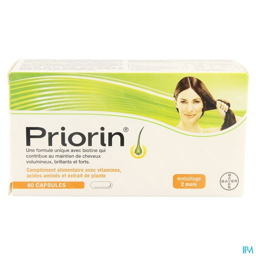 Priorin 60 Capsules Contre La Chute Des Cheveux Avec Biotine