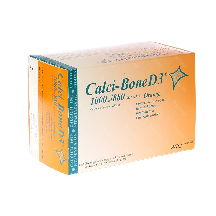 Calci Bone D3 Comp A Croquer 90
