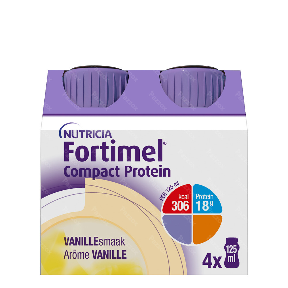 Fortimel Compact Protein Vanille Bouteilles 4x125ml
