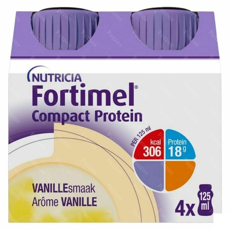 Fortimel Compact Protein Vanille Bouteilles 4x125ml