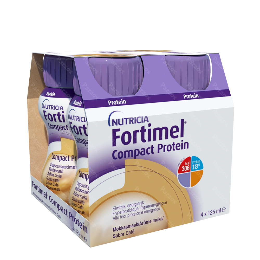 Fortimel Compact Protein Moka Bouteilles 4x125ml