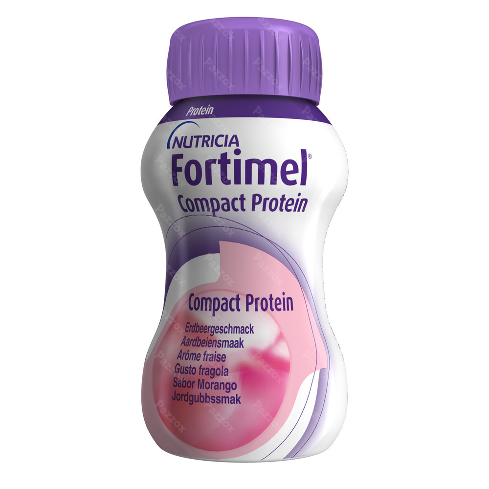 Fortimel Compact Protein Fraise Bouteilles 4x125ml