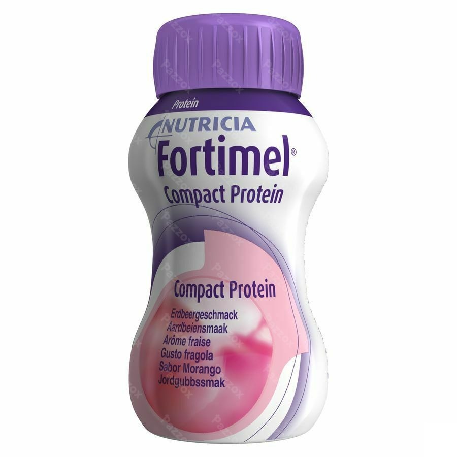 Fortimel Compact Protein Fraise Bouteilles 4x125ml