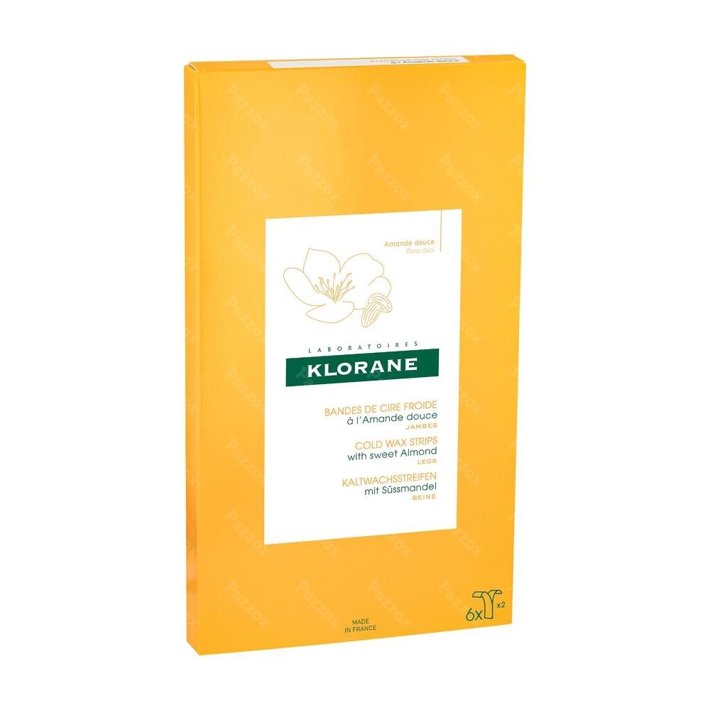 Klorane Corps Depilat. Cire Froide Jambes Bandes 6