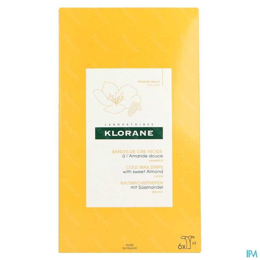 Klorane Corps Depilat. Cire Froide Jambes Bandes 6