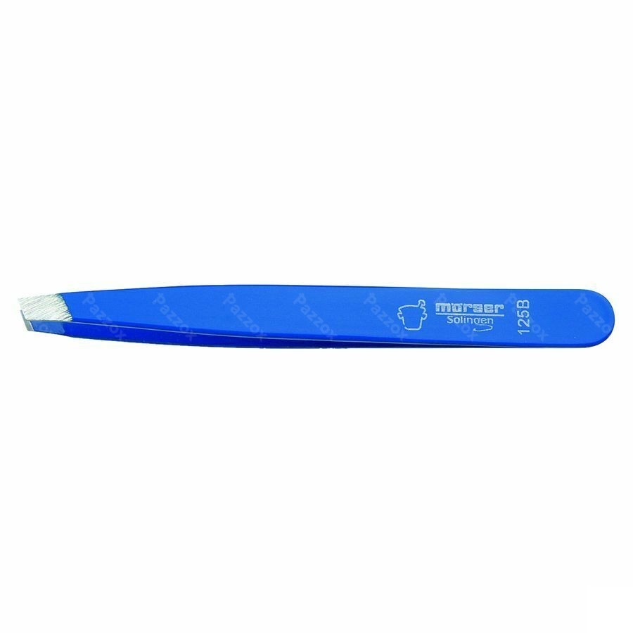 Mörser Pince Epiler Mors Biais Bleu Inox
