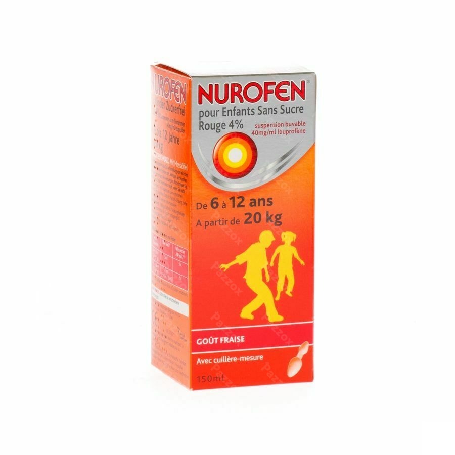 Nurofen Enfant S/sucre 4% Fraise Susp Buv 150ml
