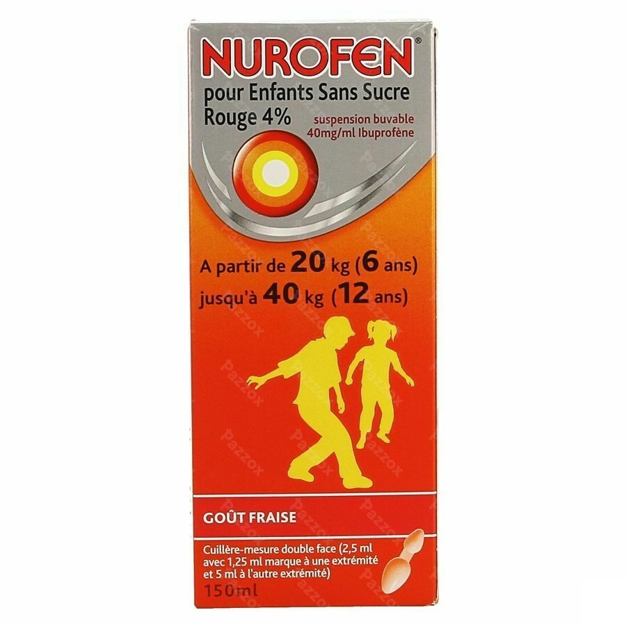 Nurofen Enfant S/sucre 4% Fraise Susp Buv 150ml