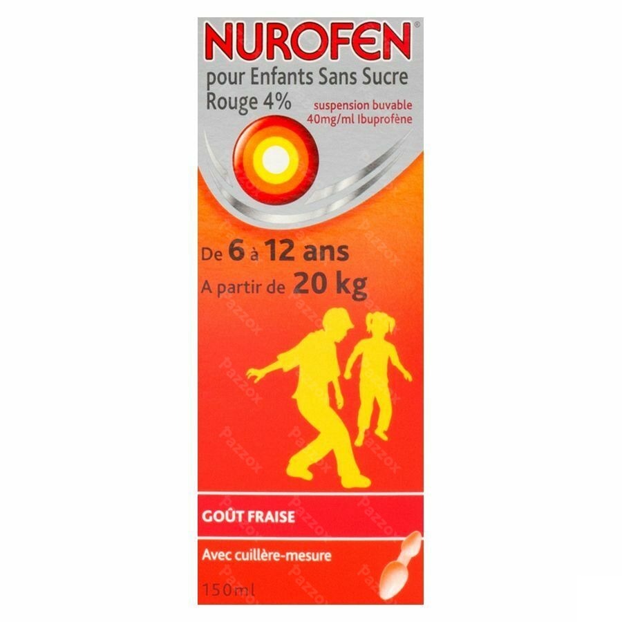 Nurofen Enfant S/sucre 4% Fraise Susp Buv 150ml