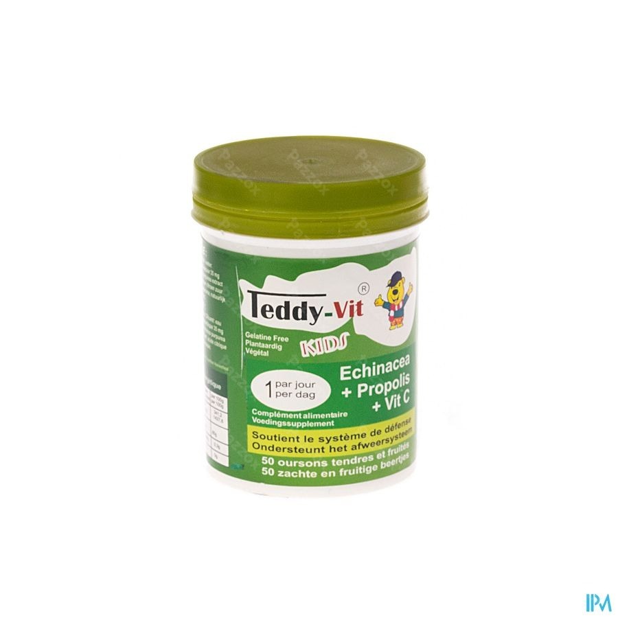 Teddy-Vit Echinacea+Propolis+Vitamine C Gomme Ours 50