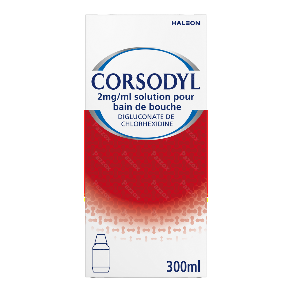 Corsodyl 2mg/ml Solution Bain Bouche 300ml