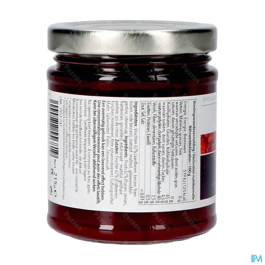 Prodia Tartinade Extra 4 Fruits 215g 5681 Revogan