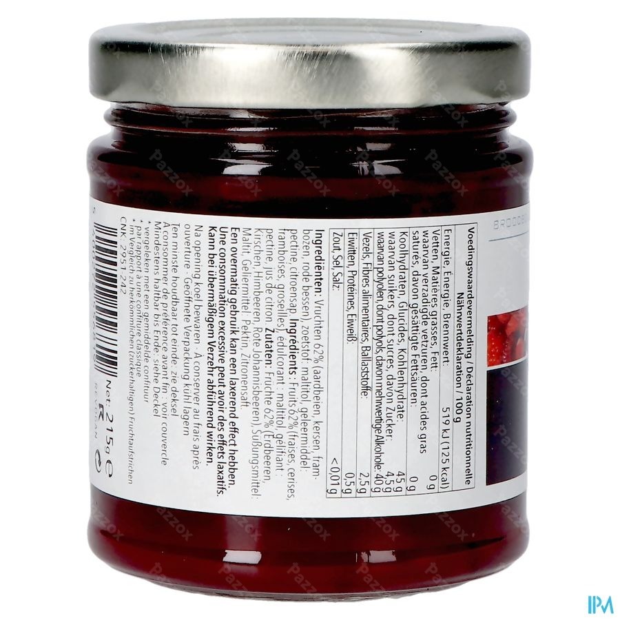 Prodia Tartinade Extra 4 Fruits 215g 5681 Revogan