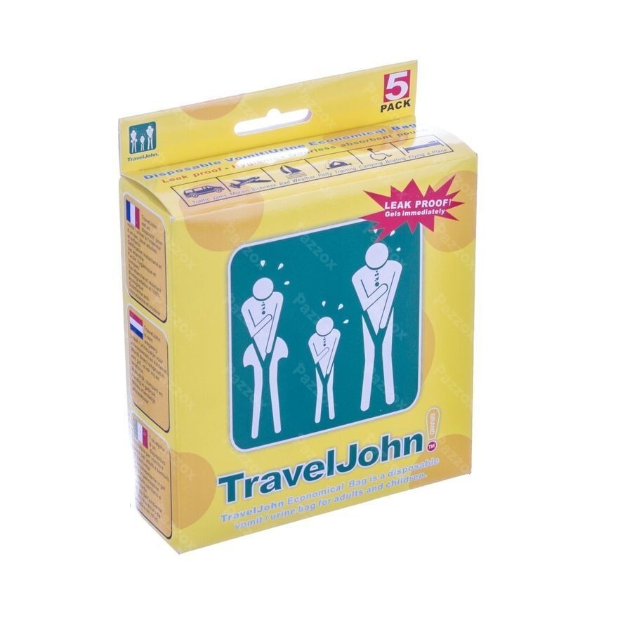 Travel John Sac Pour Vomir 5x800ml