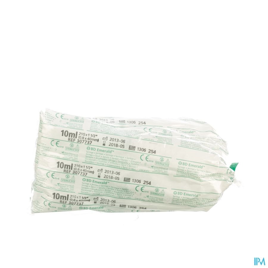 Bd Emerald Seringue 10ml+aig.21g 1 1/2 10 307737