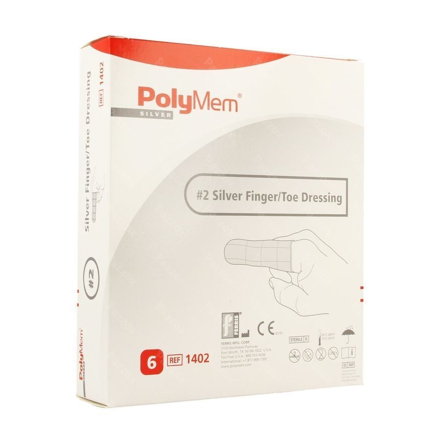 Polymem Silver Doigt/orteil Dressing Ring 8-12 6