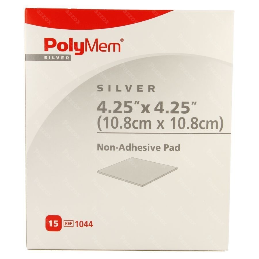 Polymem Silver Non-adhesif Pad 10,8cmx10,8cm 15
