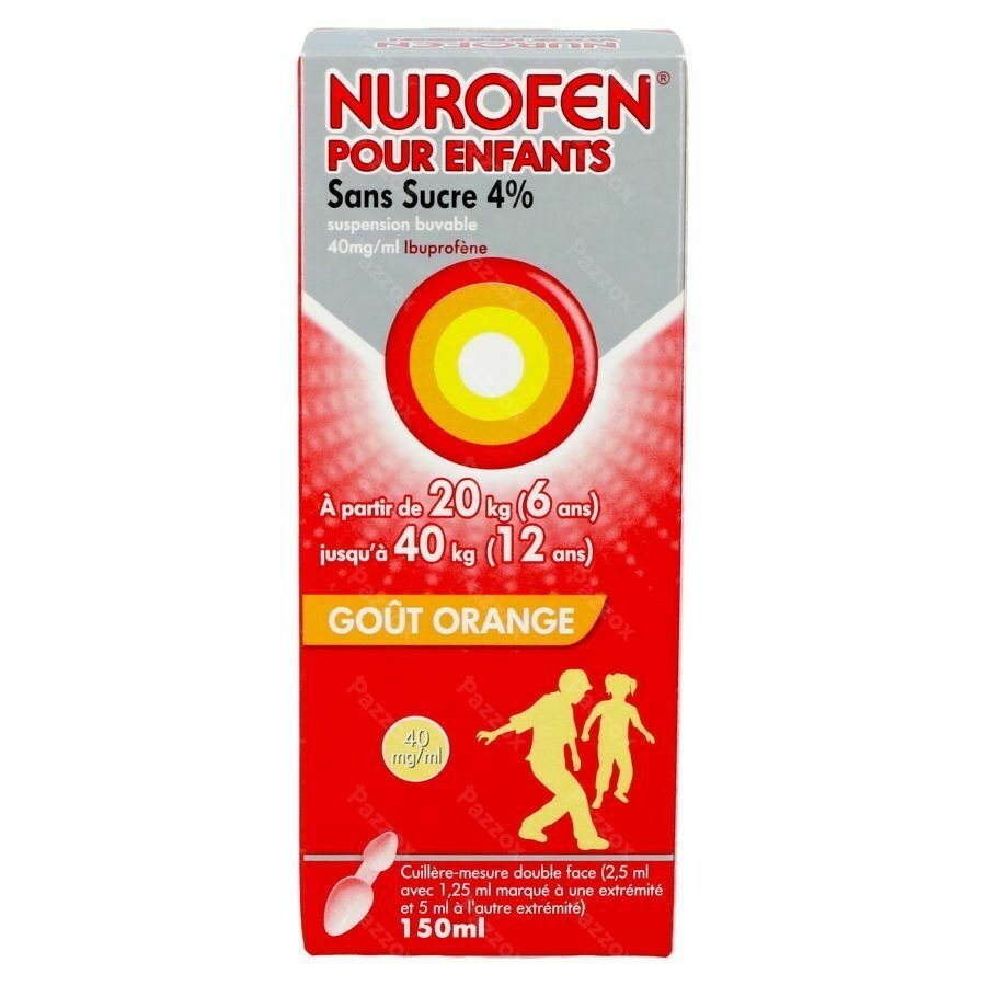 Nurofen Enfant Orange 4% Susp S/sucre 150ml