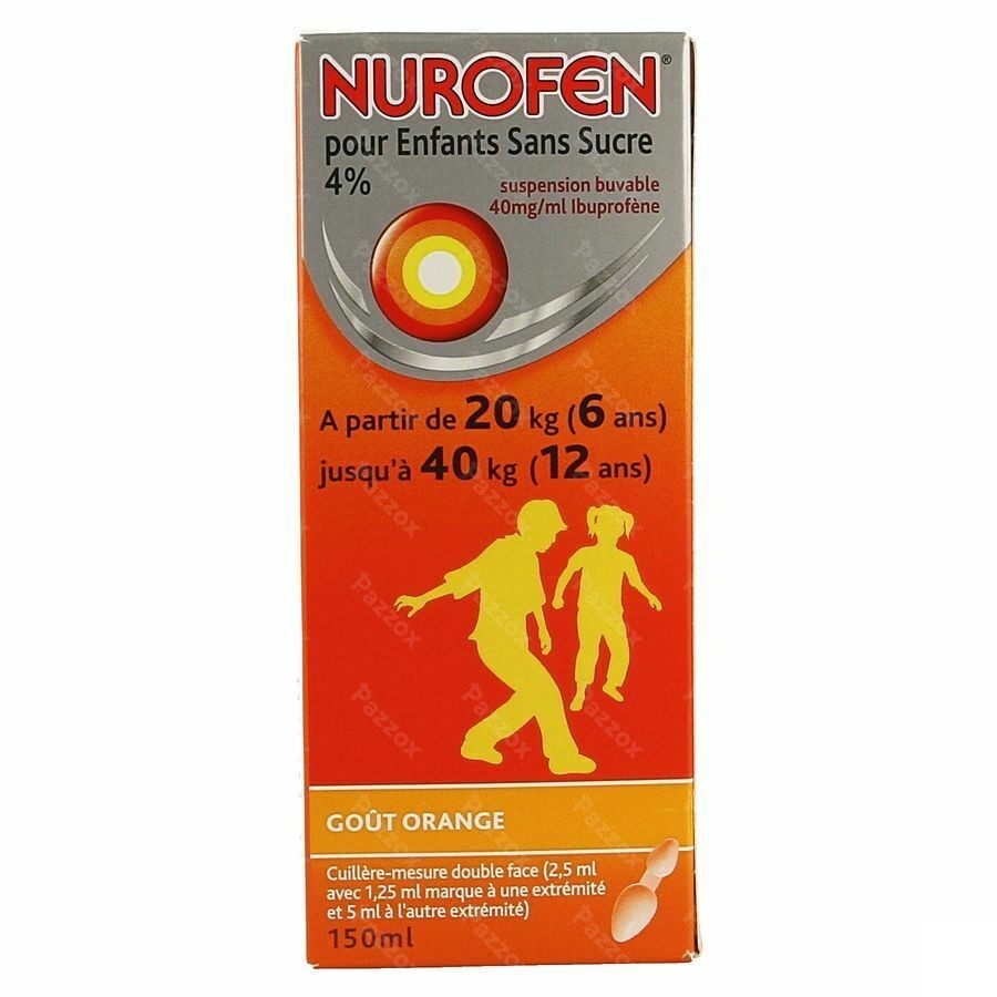 Nurofen Enfant Orange 4% Susp S/sucre 150ml