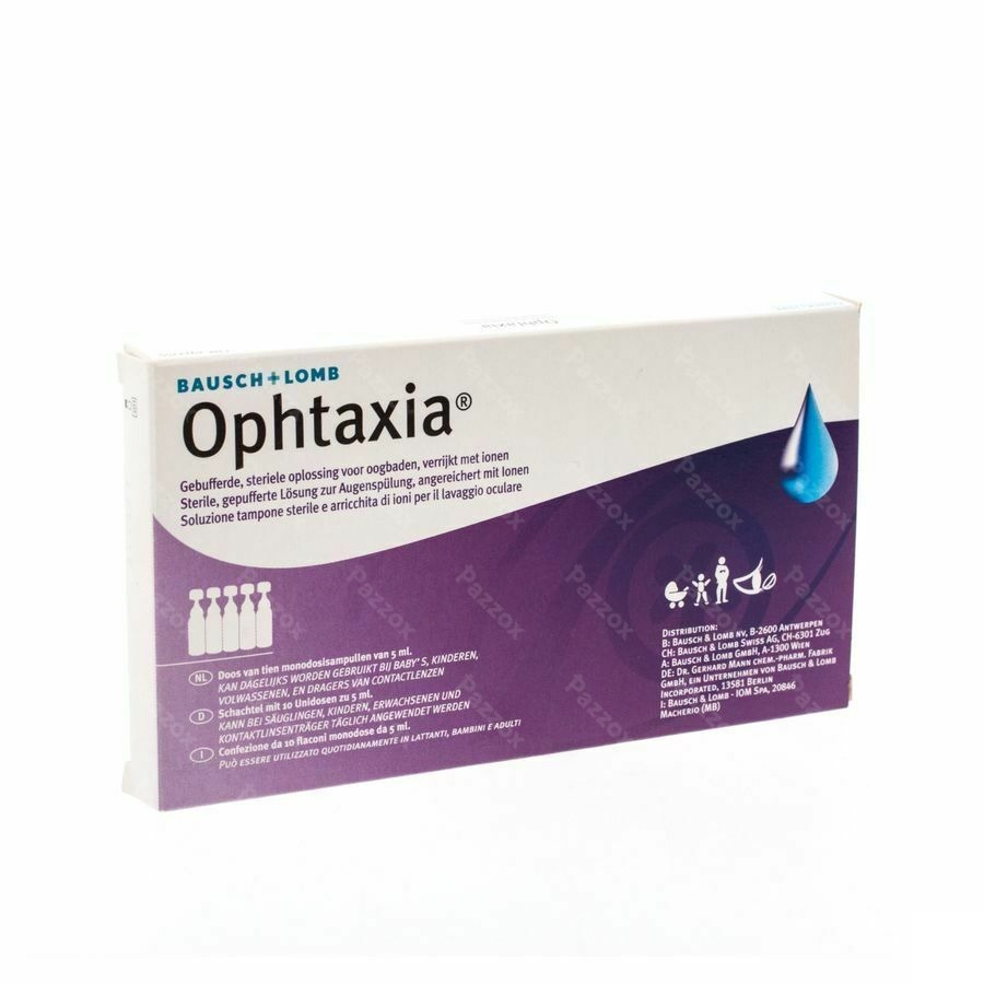 Ophtaxia Sol Sterile Pr Bains Yeux 10x5ml
