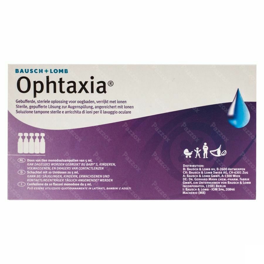 Ophtaxia Sol Sterile Pr Bains Yeux 10x5ml