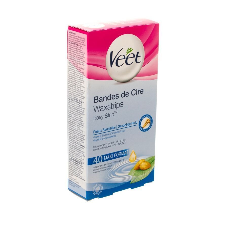 Veet Easy Strip Bandes Cire Pretes Emploi 40