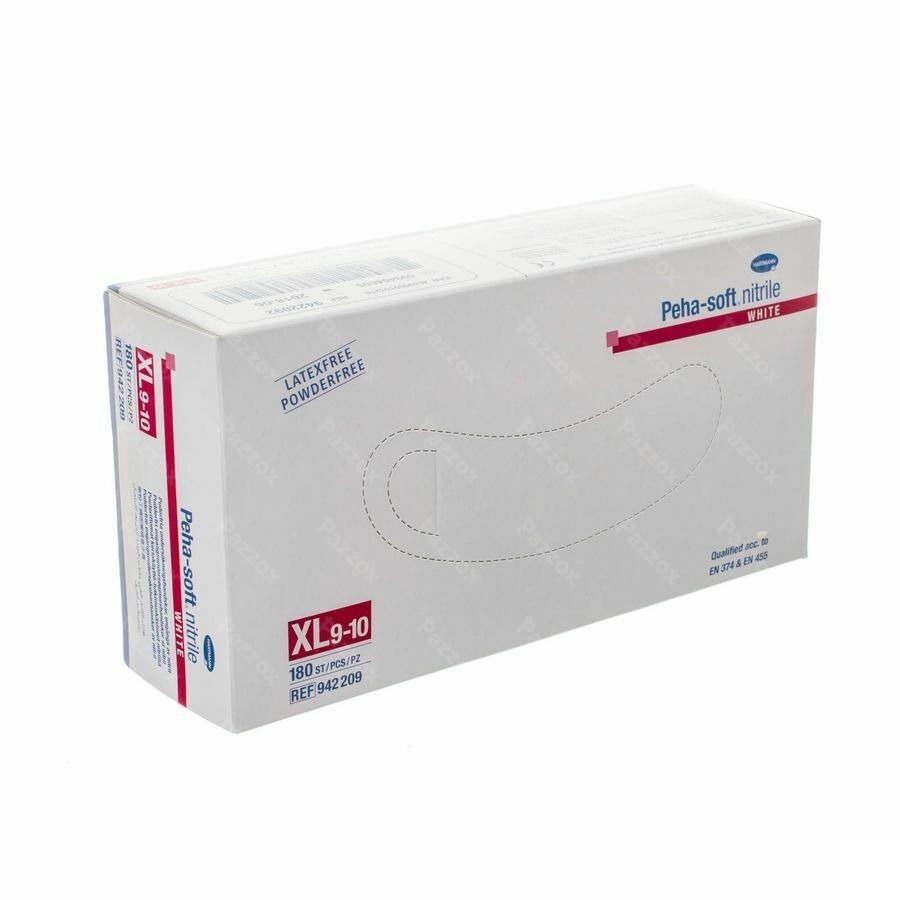 Peha Soft Gants Nitrile Blanc Xl 180 9422096