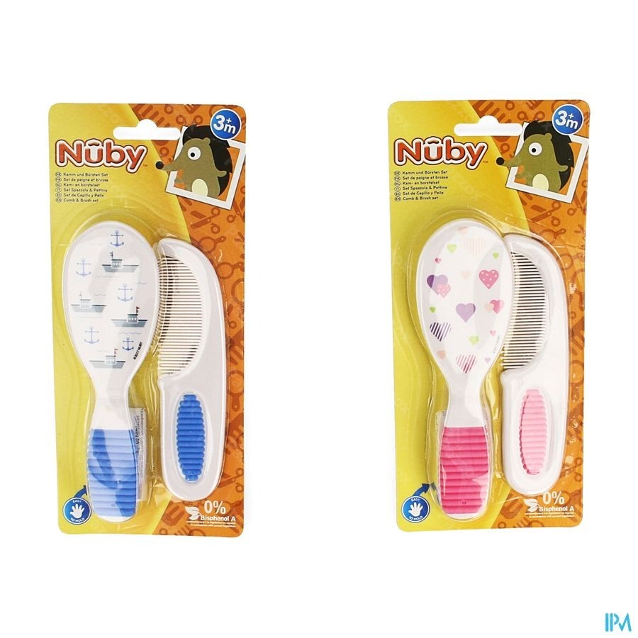 Nûby Set Brosse & Peigne - 3m+