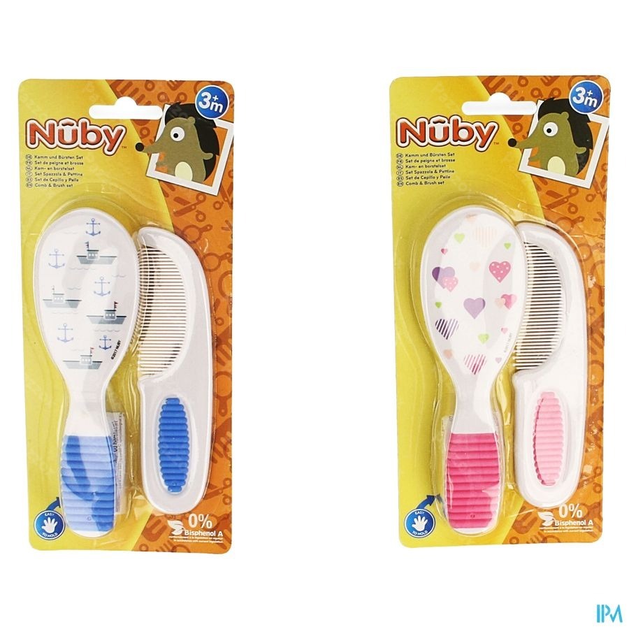 Nûby Set Brosse & Peigne - 3m+