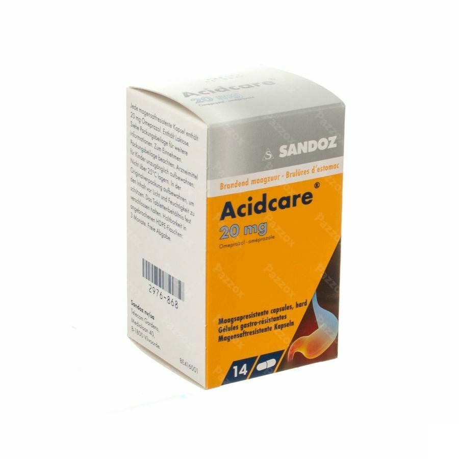Acidcare 20mg Sandoz Caps Gastro Res 14 X 20mg