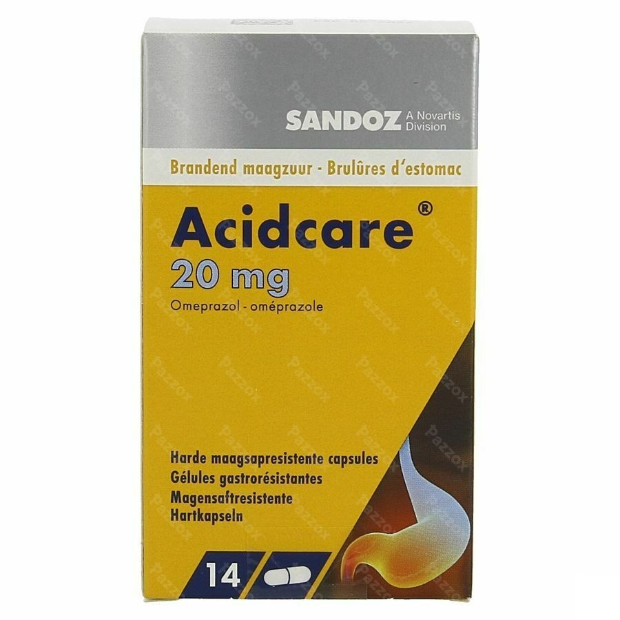 Acidcare 20mg Sandoz Caps Gastro Res 14 X 20mg