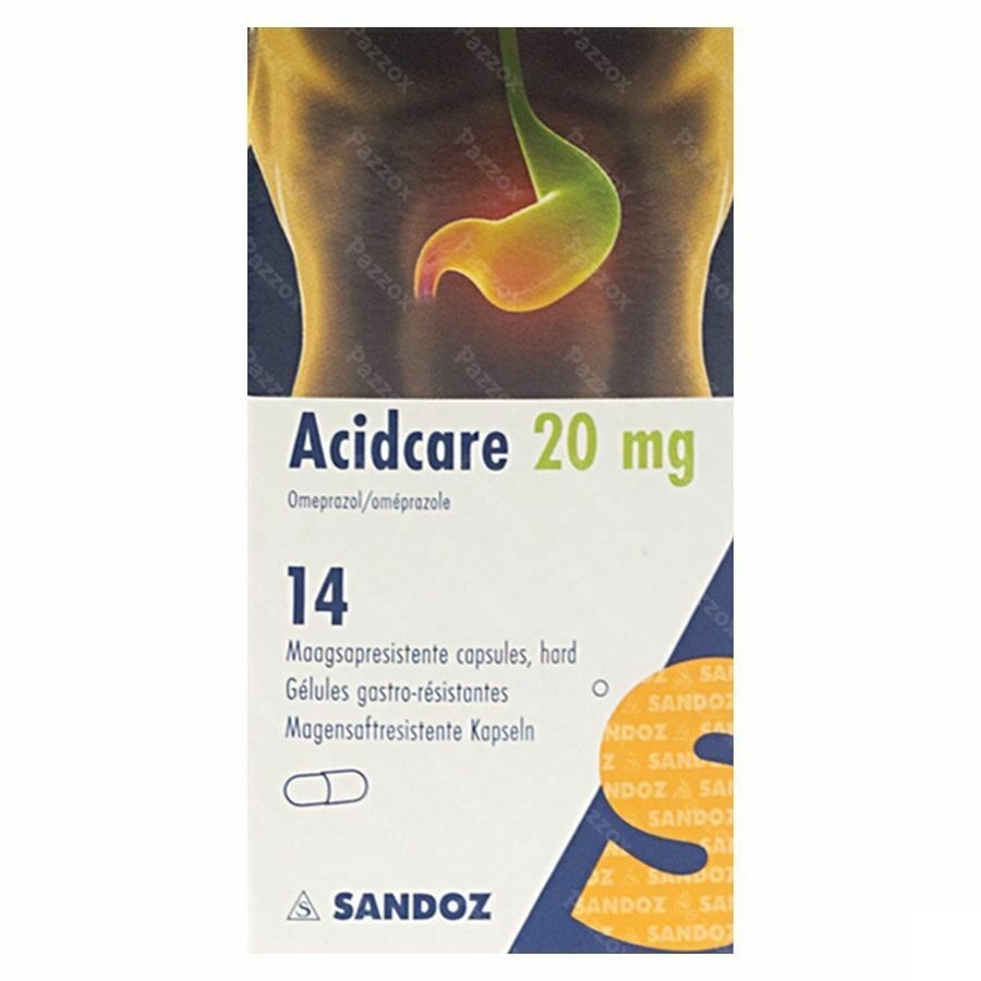 Acidcare 20mg Sandoz Caps Gastro Res 14 X 20mg