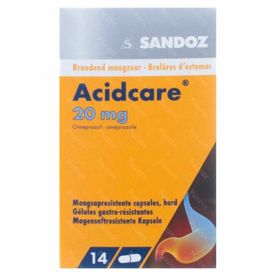 Acidcare 20mg Sandoz Caps Gastro Res 14 X 20mg