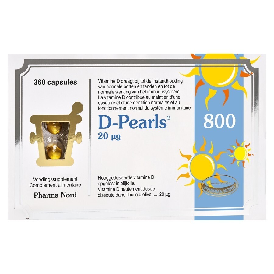 Pharma Nord D-Pearls 800 IU 360 Gélules