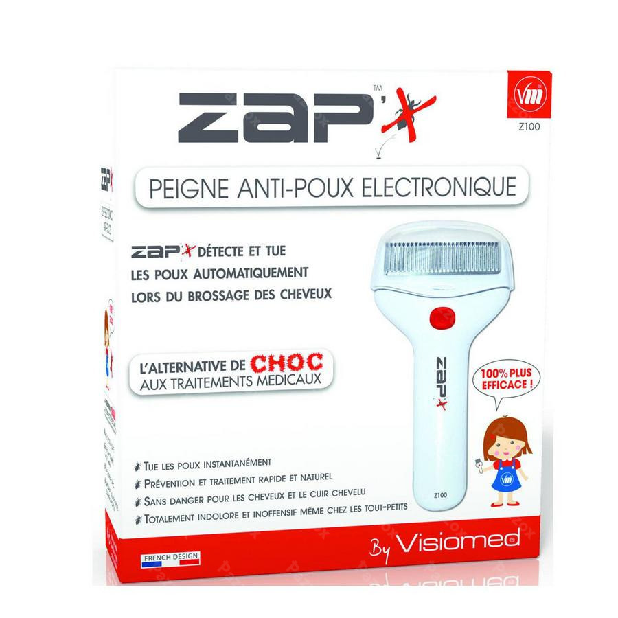 Zap'x Peigne Poux Electrique Z100