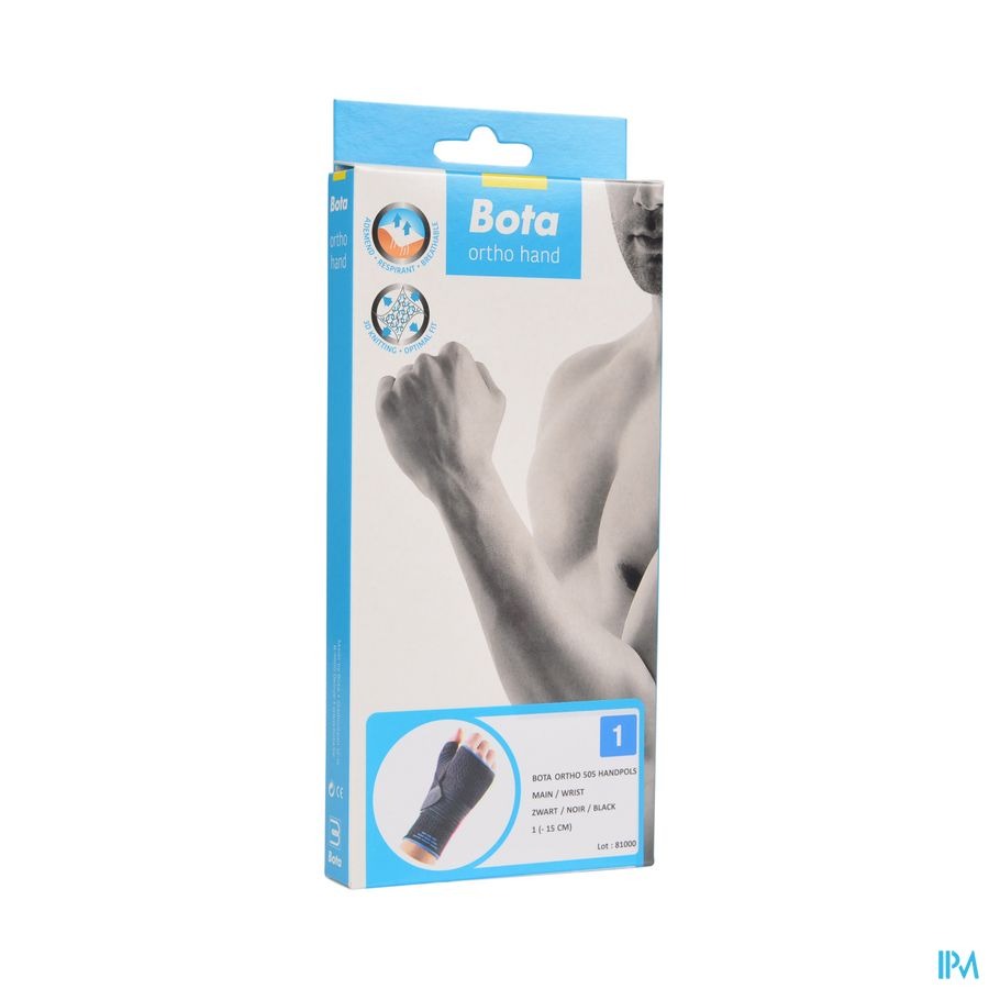 Bota Ortho Serre Poignet Main 505 Noir N1